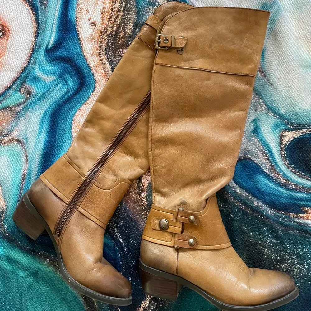 VINCE CAMUTO Leather Over-the-Knee BOOTS Size 6B 36